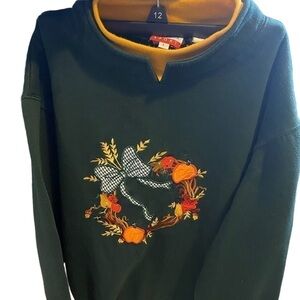 BAXTER & Wells harvest wreath sweatshirt  size large